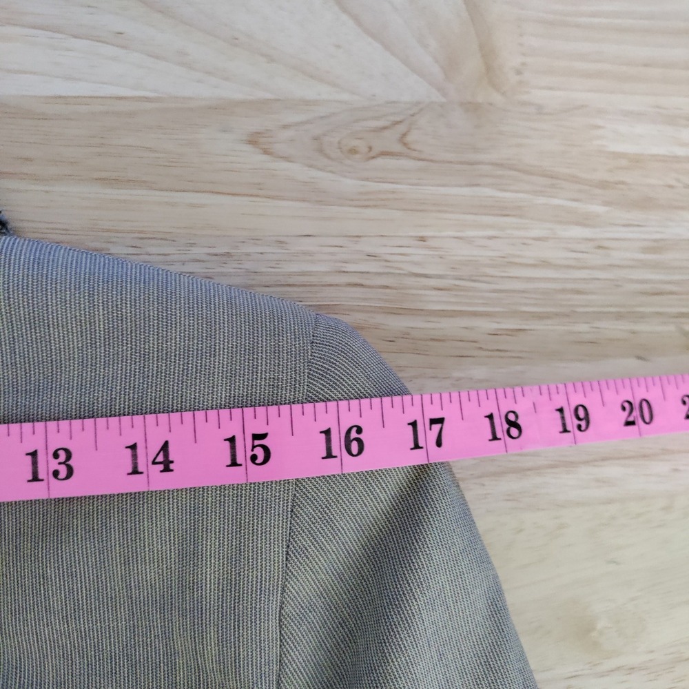 Piazza Sempione Gray Wool Blend Whipstitch Trim Blazer IT 40 Made in Italy - Picture 8 of 9